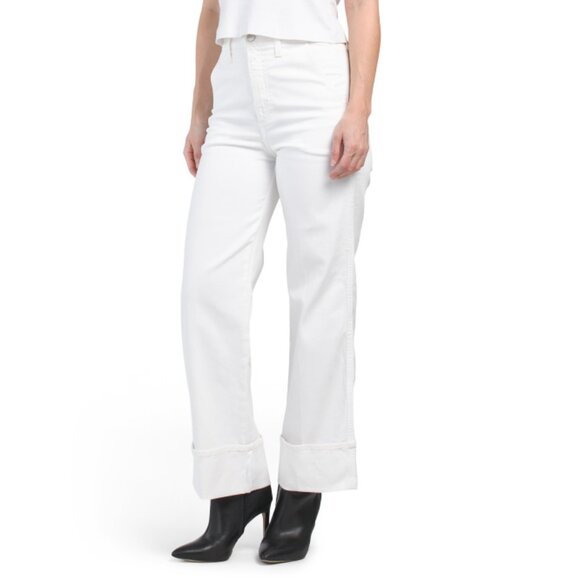 JOE'S Optic White The Trixie Trousers With Wide Cuffs